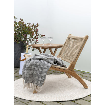 Menorca Rug - Sand, 100% Recycled PET, Ø120 cm