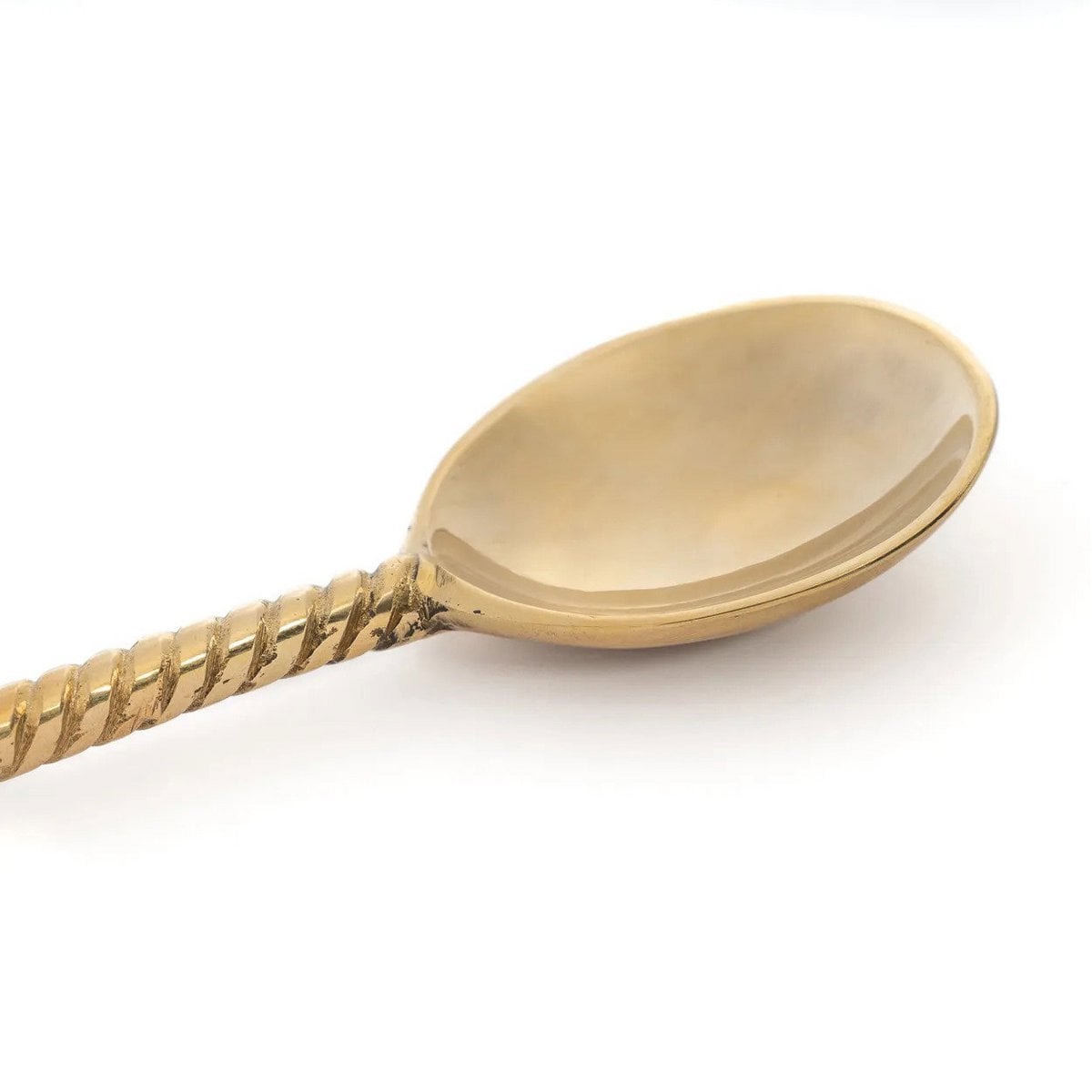 Brass Salad Spoon - Gold Palm Tree Design, Elegant Serveware