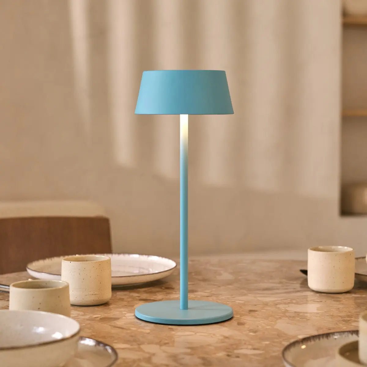 Hugo Amsterdams Blue Rechargeable Table Lamp | Dimmable, Stylish & Cordless