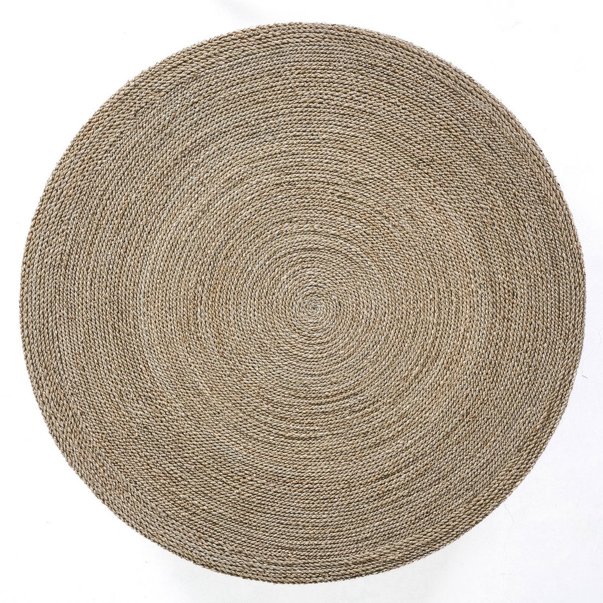 Seagrass Pouffe Ottoman - Natural Woven Footstool - 100cm