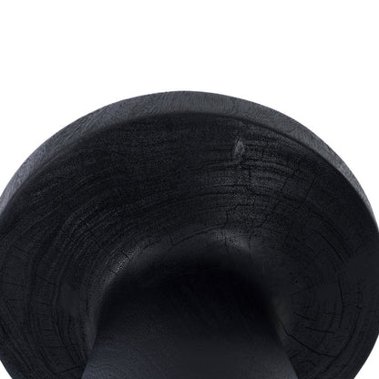 Suar Wood Side Table - Black Modern Accent Table