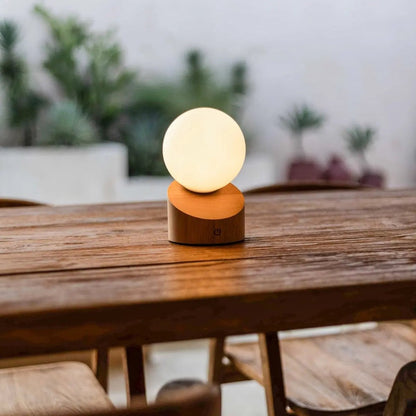 Morris Light Brown Rechargeable Lamp | Stylish, Cordless & Sustainable Design