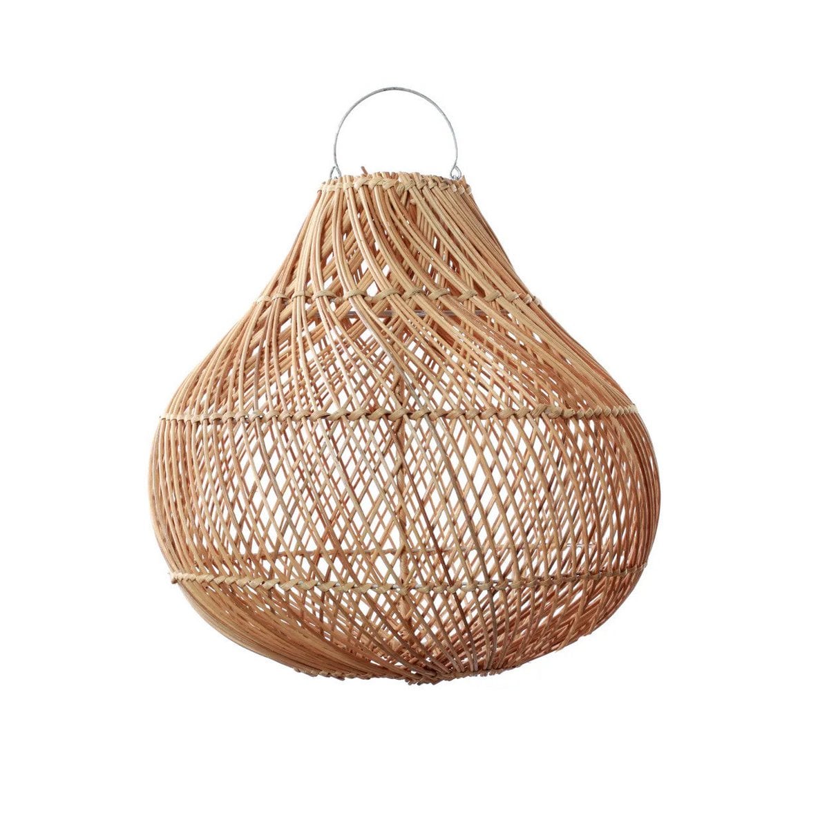 Rattan Pendant Light - Natural Woven Hanging Lamp for Indoors - M