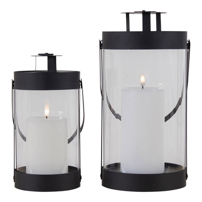 Bondi Lanterns - Black, Steel/Glass - Set of 2