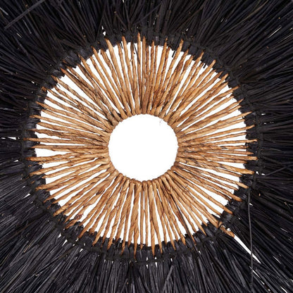 Banana Leaf Wall Decor - Black Maurea Wall Circle for Boho Style