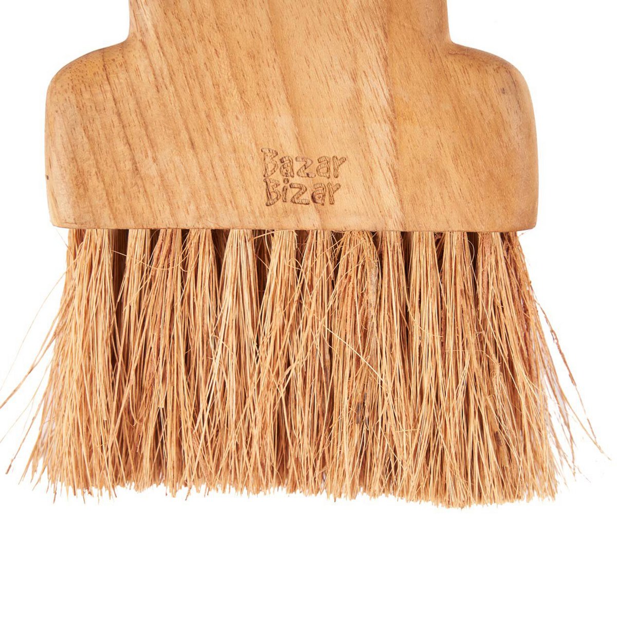 Teak Wood Crumb Brush - Natural Bristle Hand Brush for Kitchen