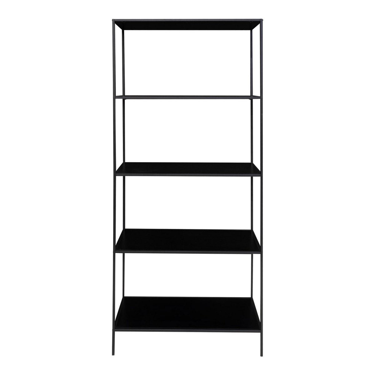 Vita Shelf, 5 shelves, metal, black, 80x36x170 cm