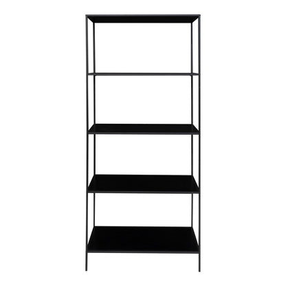 Vita Shelf, 5 shelves, metal, black, 80x36x170 cm