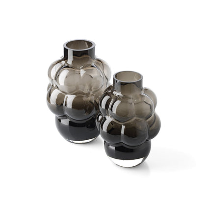 Glass Vase - Dark Grey Grape Vase - Modern Accent Decor