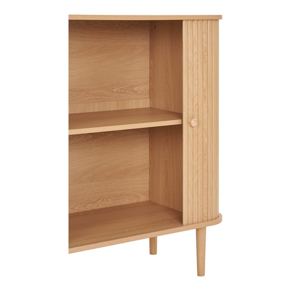 Natural Wood Sideboard - Nikko MDF & Pine Storage Cabinet, 80cm