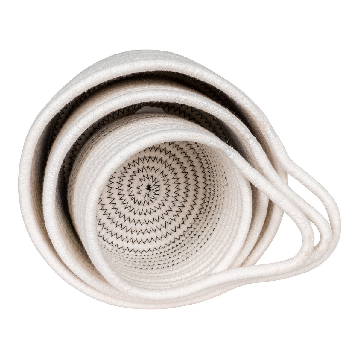 Algar Baskets - Cotton, White/Grey - Set of 3