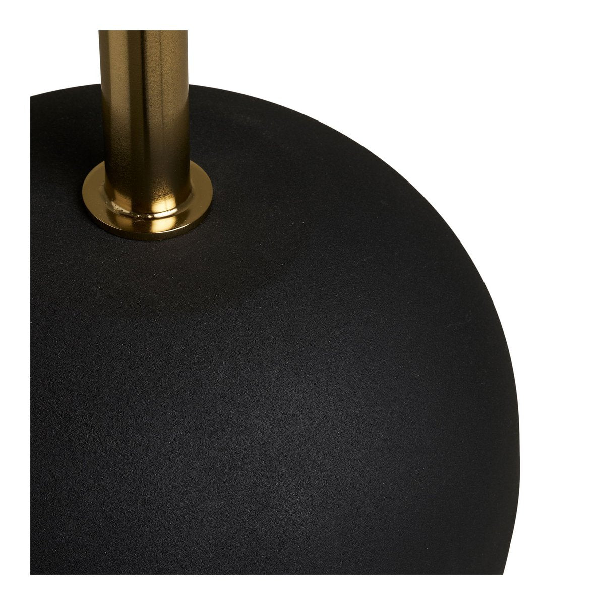 Mango Wood Side Table - Black & Brass Accent - 30x56 cm