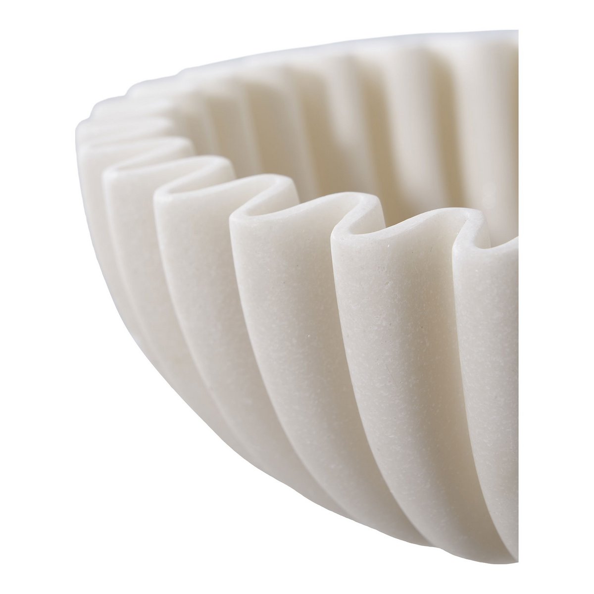 Polyresin Decorative Bowl - Beige Textured Nordic Style, 20cm
