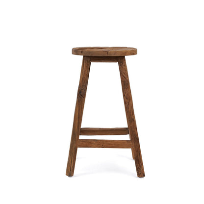 Teak Bar Stool - Natural Wood Kitchen Counter Stool