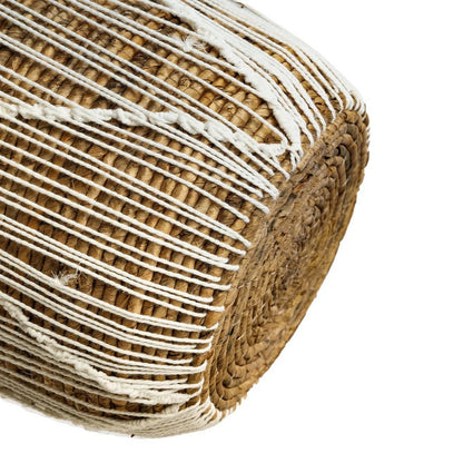 Seagrass Macrame Storage Basket - Small Woven Decorative Basket
