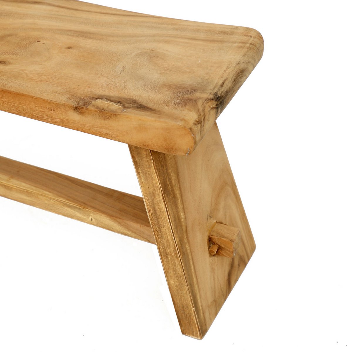 Suar Wood Bench - Natural Sustainable Bench - 120cm