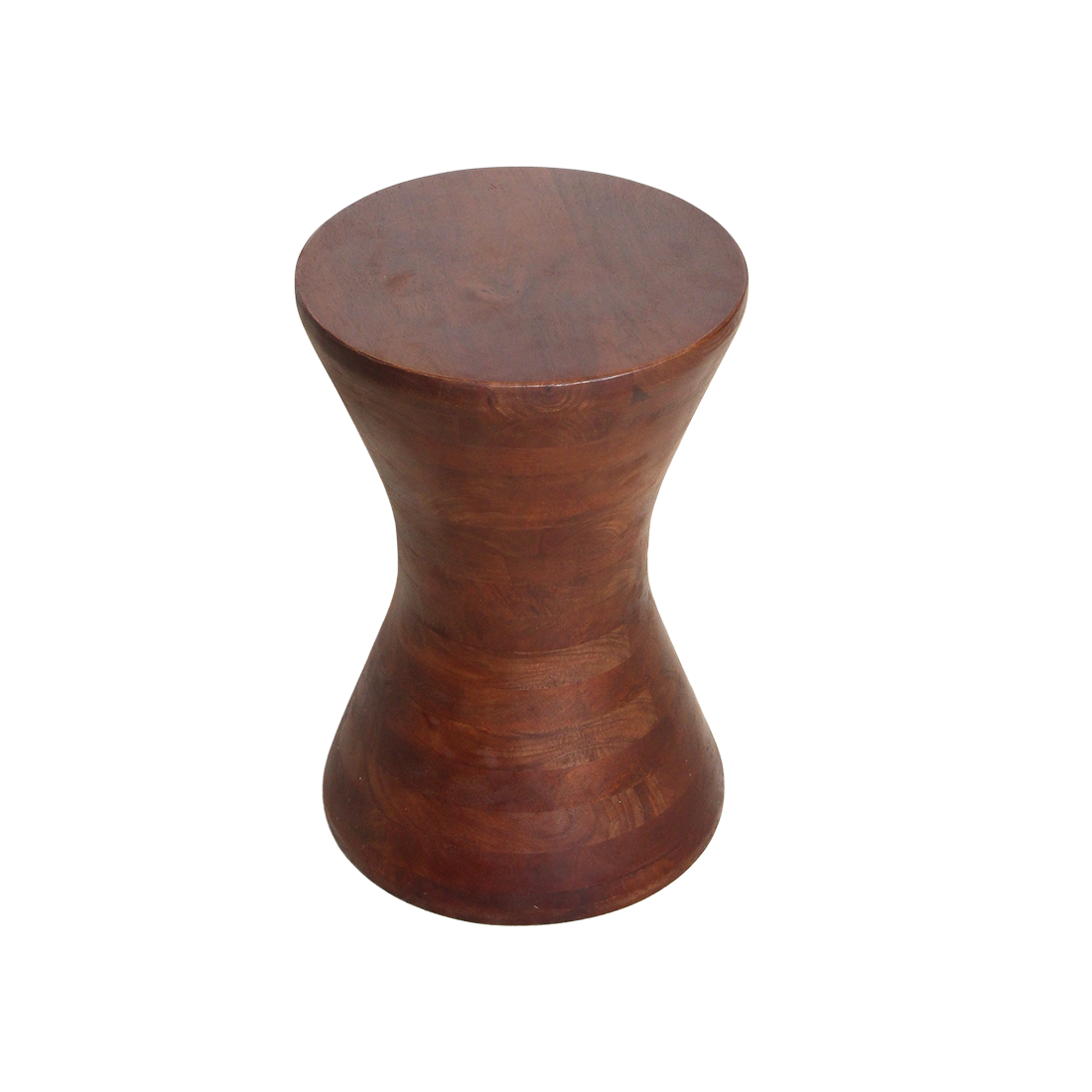 Mango Wood Stool Side Table – Natural Finish, Versatile Accent