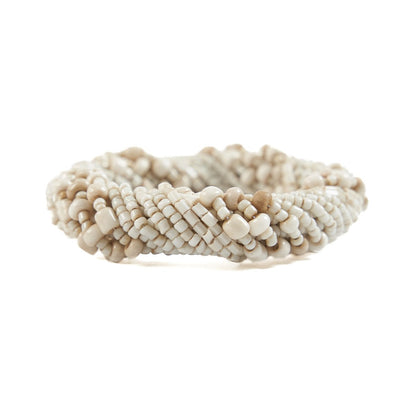 Beaded Napkin Rings - White - Elegant Table Decor