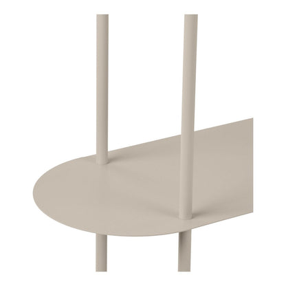 Metal Shelving Unit - Sand Finish, 4-Shelf Bookshelf, 118cm