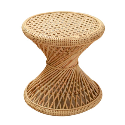 Rattan Side Table - Round Coffee Table LUHU Ø45cm - Beige