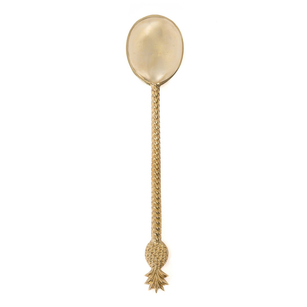 Brass Salad Spoon - Gold Pineapple Design Table Spoon