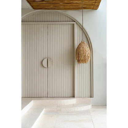 Rattan Pendant Light - Natural Woven Boho Lighting - Medium