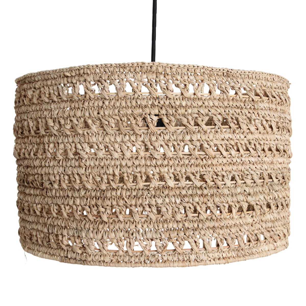 Seagrass Hanging Lamp - Natural Woven Pendant Light, Large