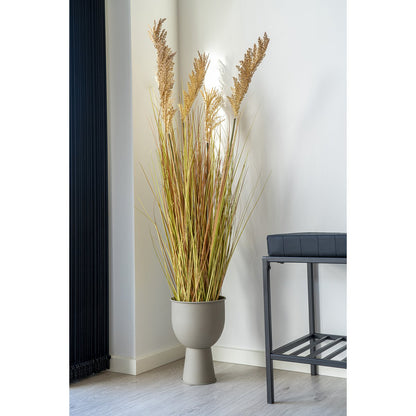 Amalfi Flowerpot - Sand, Steel, Ø19x27 cm