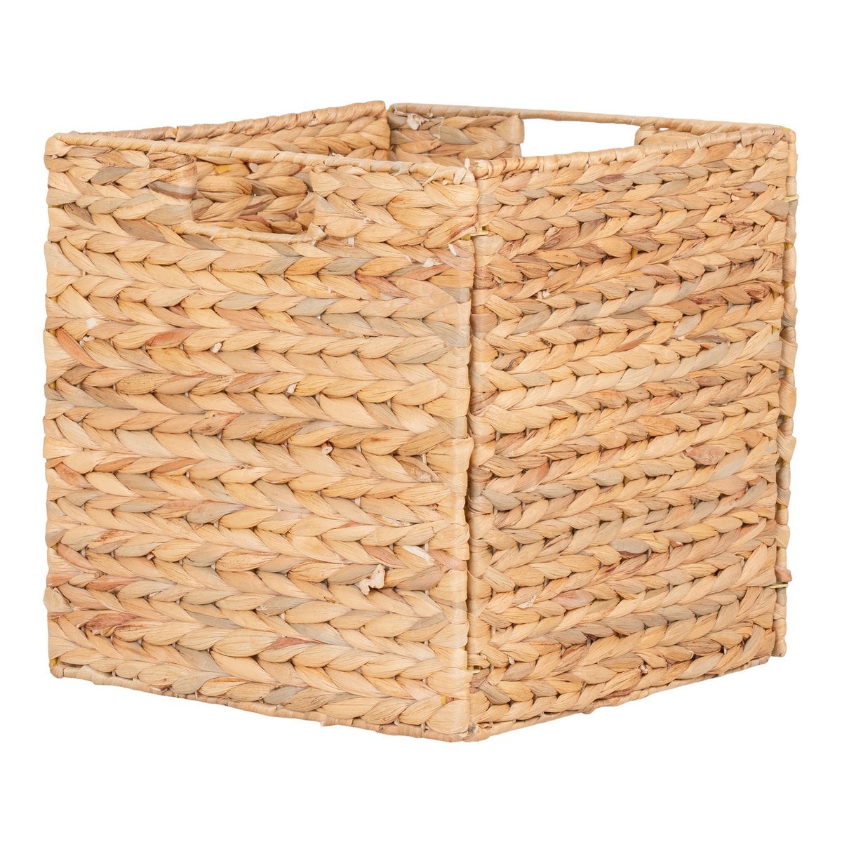 Water Hyacinth Basket - Natural Foldable Storage, 30x30x30cm