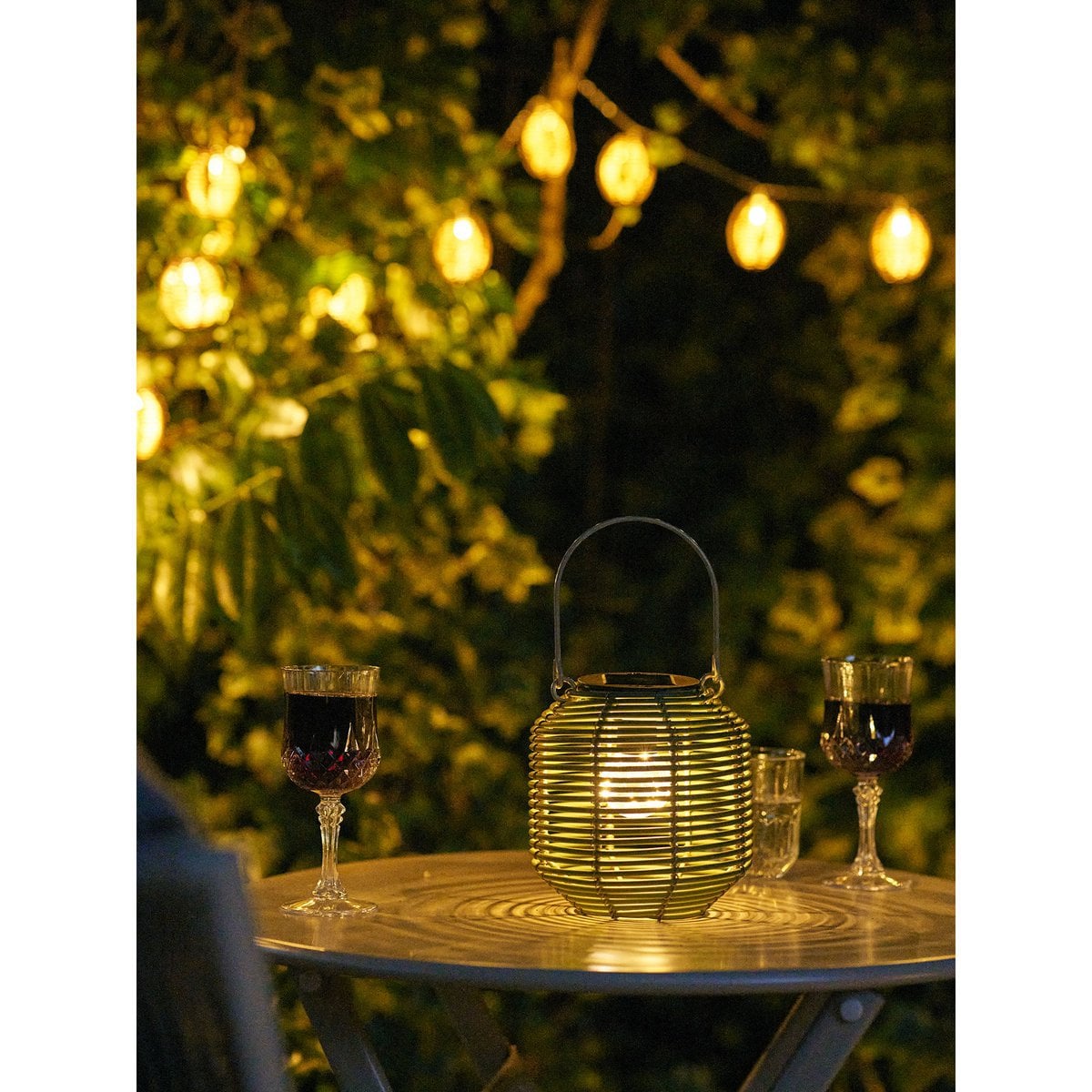 Rechargeable Solar Lantern - Green Crewe Lantern for Camping & Patio