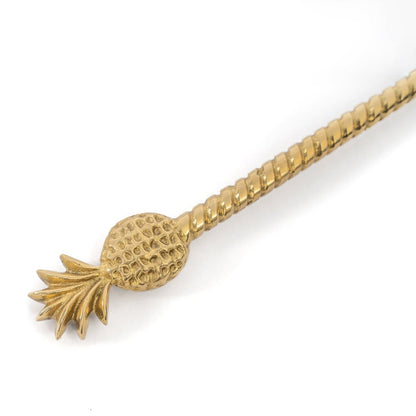 Brass Salad Fork - Gold Pineapple Design | Exotic Table Fork