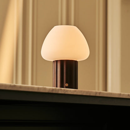 Sophie Dark Brown Rechargeable Table Lamp | Modular Lampshade, Dimmable & 3 Light Colors