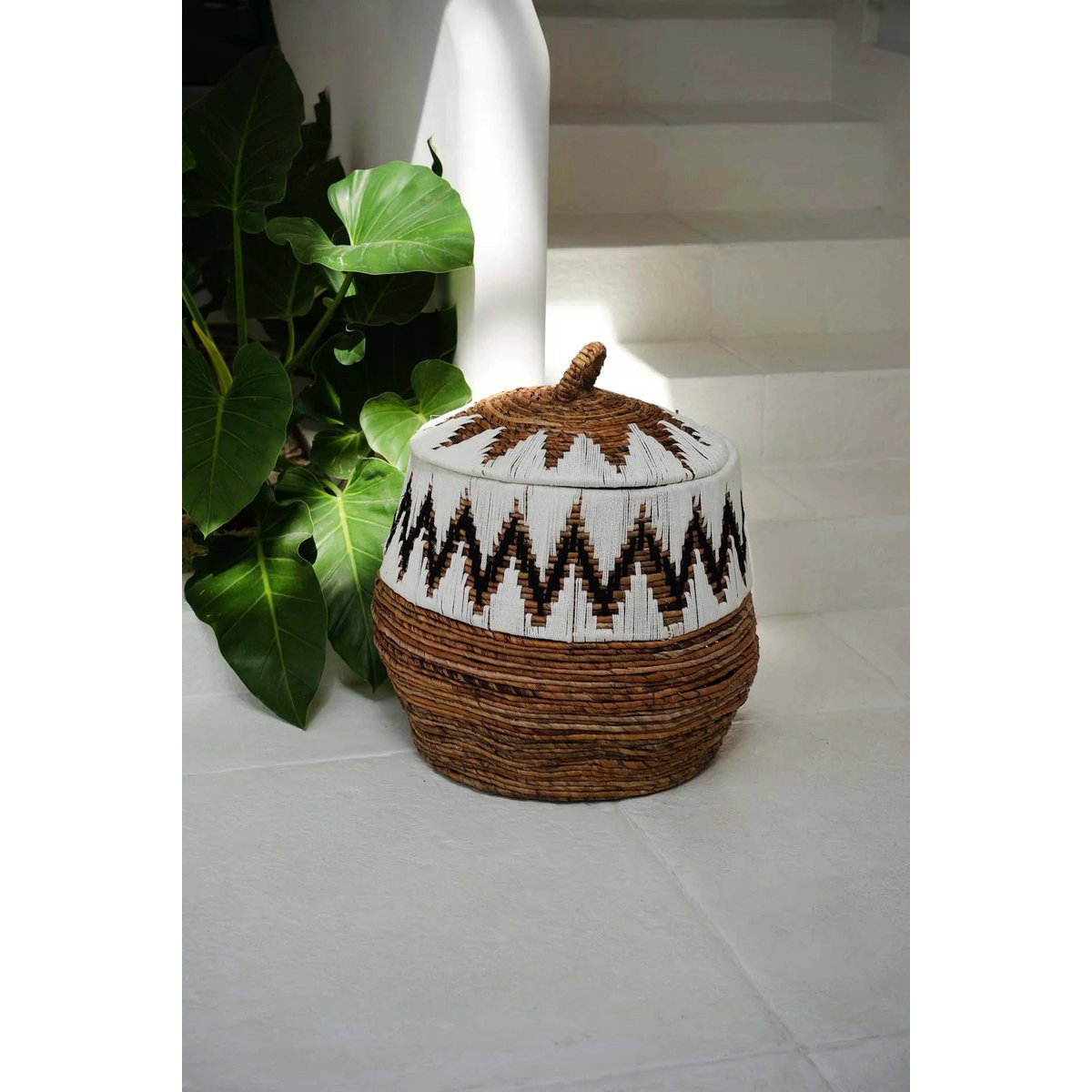 The Little Bay Beach Basket - Natural White - L