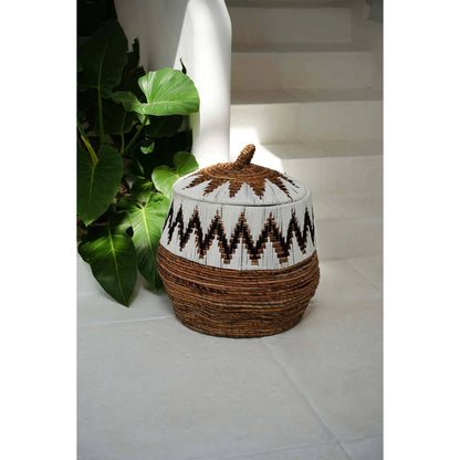 The Little Bay Beach Basket - Natural White - L