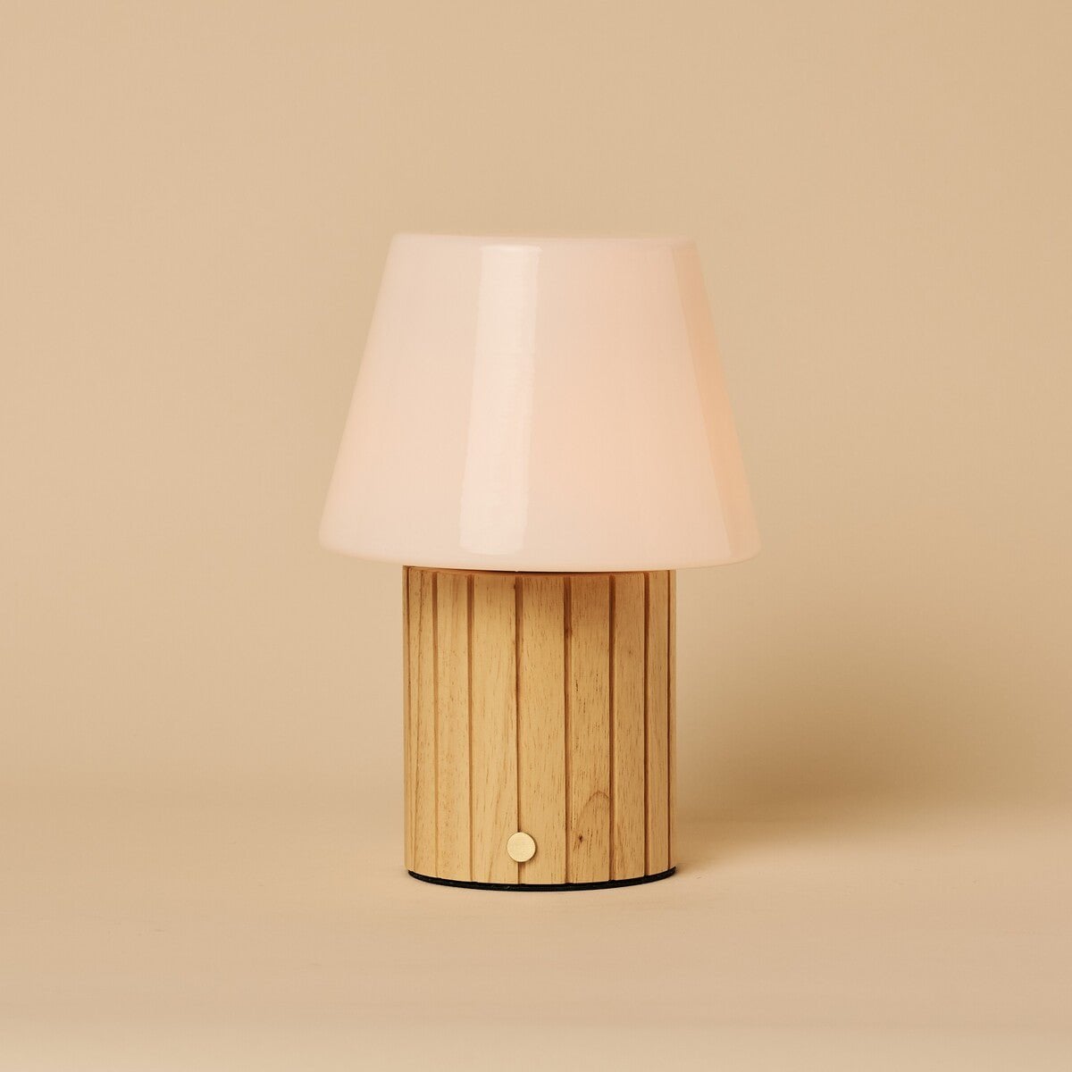 Lex Light Brown Rechargeable Table Lamp | Stylish, Cordless & 3 Light Modes