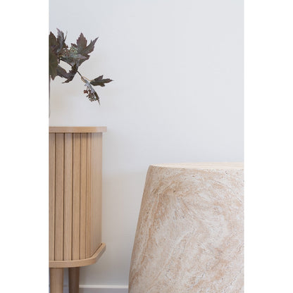 Fiberclay Side Table - Natural Accent Table, 47.5x41 cm