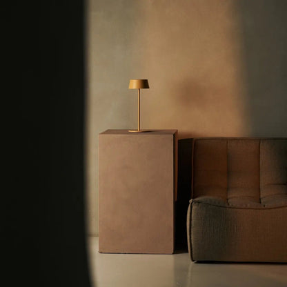 Amber Yellow Table Lamp – Cordless Dimmable LED Light