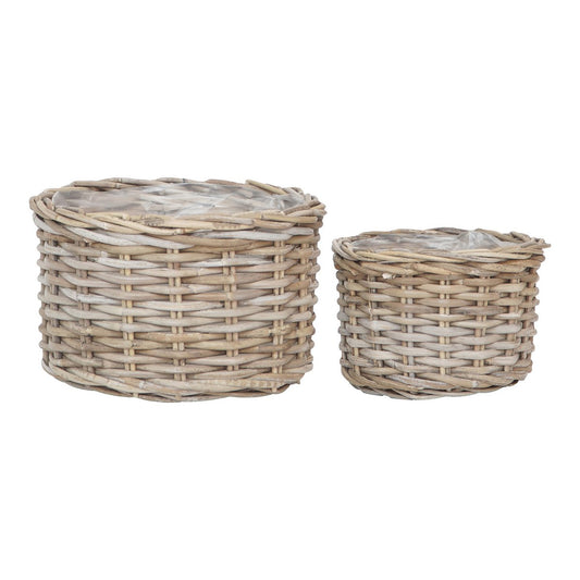 Καλάθια Αποθήκευσης από Rattan - Φυσικό Kubu Σετ των 2 | House Nordic