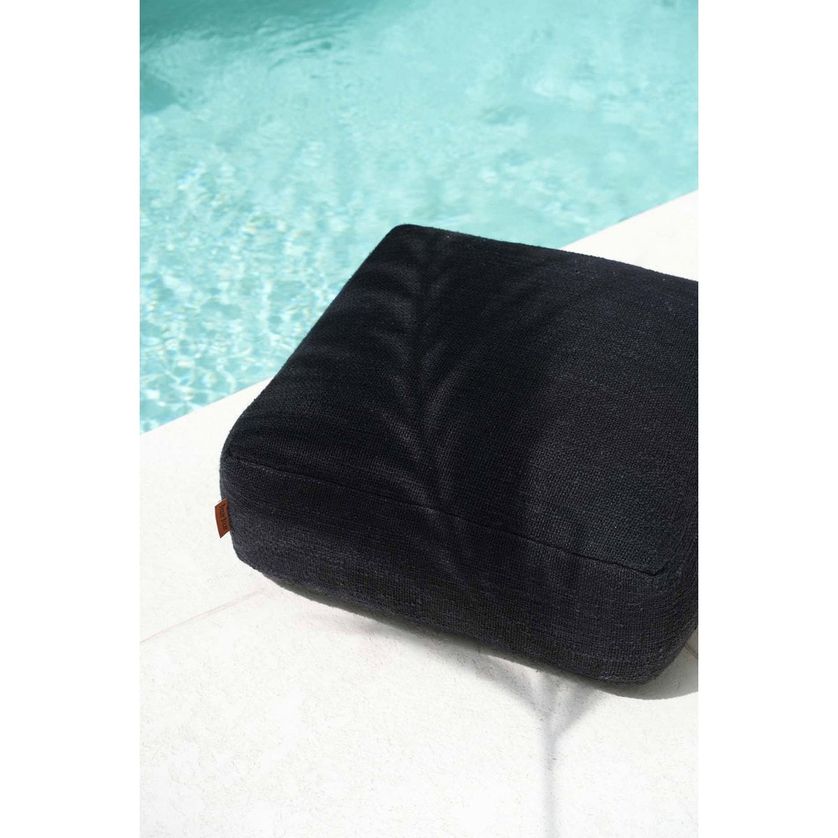 Black Pouffe Ottoman - Comfortable Seating