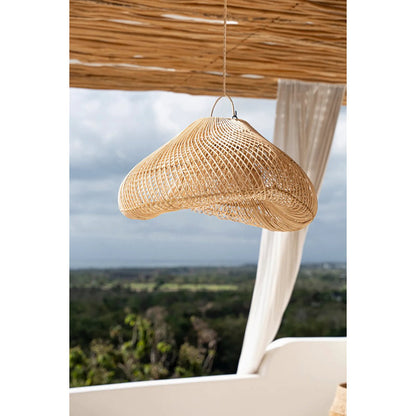 Rattan Pendant Light - Natural Cloud Design - Medium