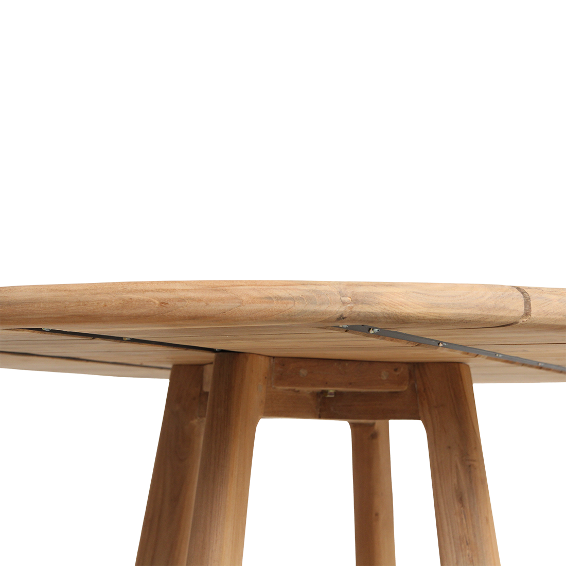 Teak Garden Table - Round Outdoor Dining Table, 100cm