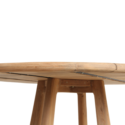 Teak Garden Table - Round Outdoor Dining Table, 100cm