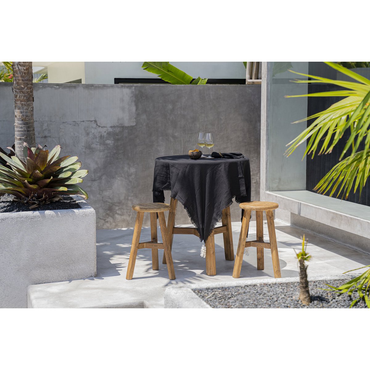 The Linen Tablecloth - Black - 150x200