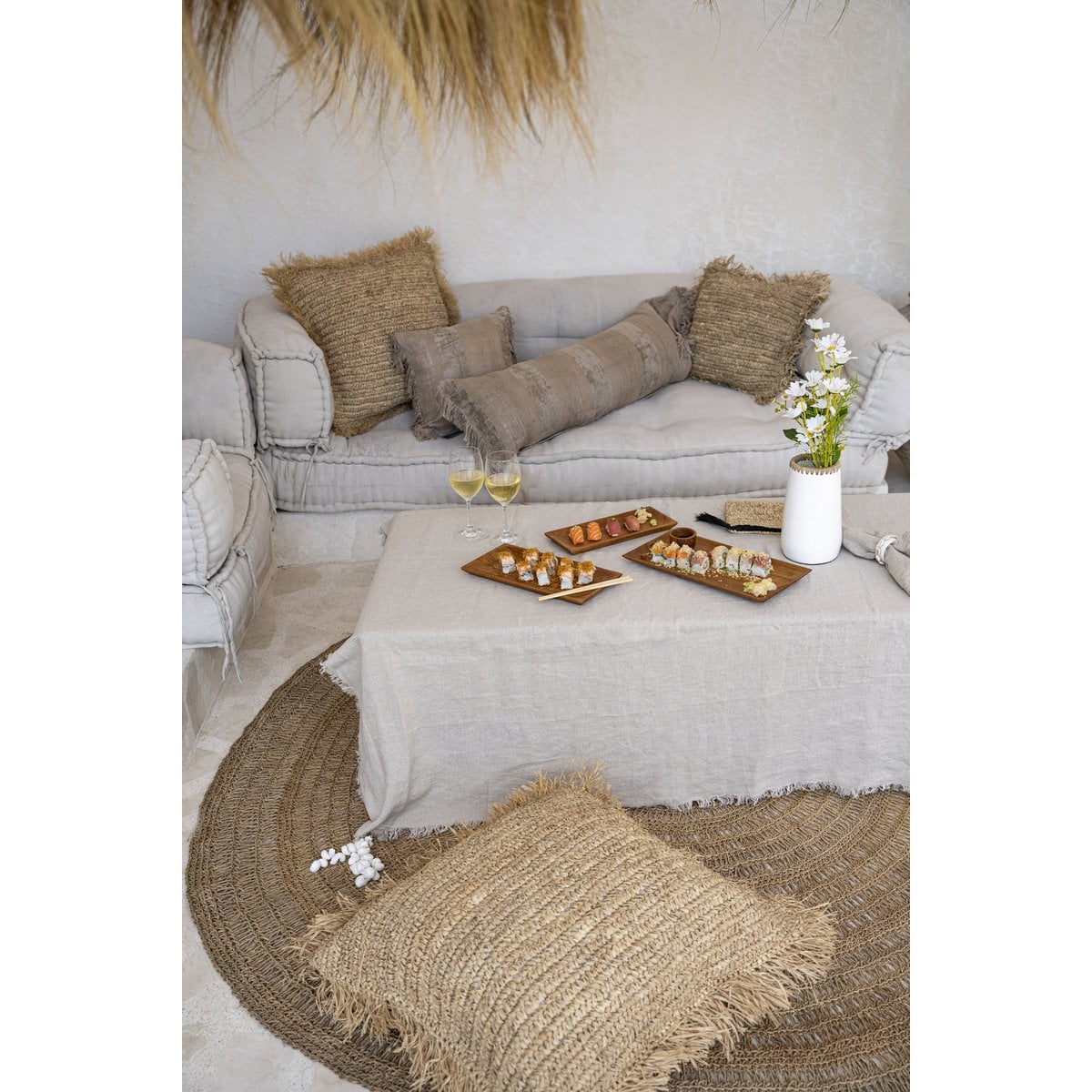 Le Napperon en Lin - Beige - 150x250
