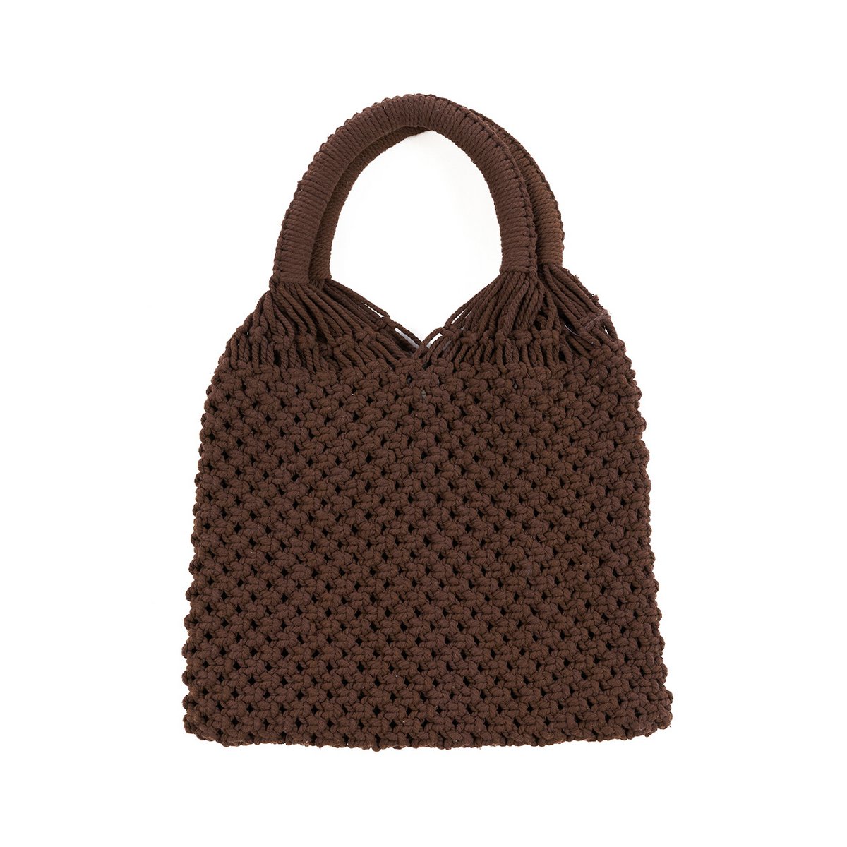 Cotton Shoulder Bag - Brown Eco-Friendly Tote