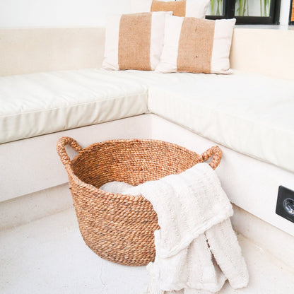 Water Hyacinth Storage Basket – Laundry, Plant, or Toy Basket, 3 Sizes
