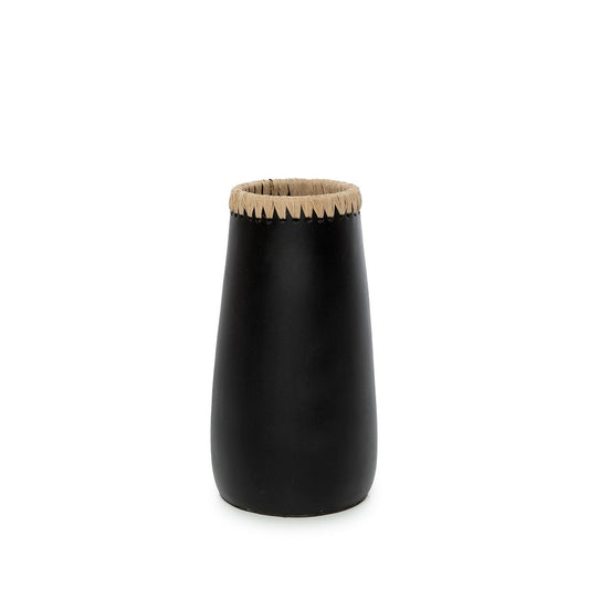 Natural Black Vase - Handcrafted Home Decor Accent Piece - Medium