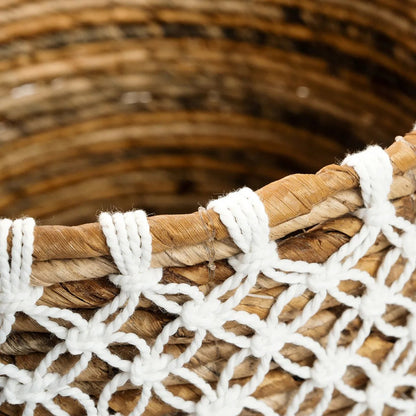 La Cesta de Macramé con Costura Cruzada - S