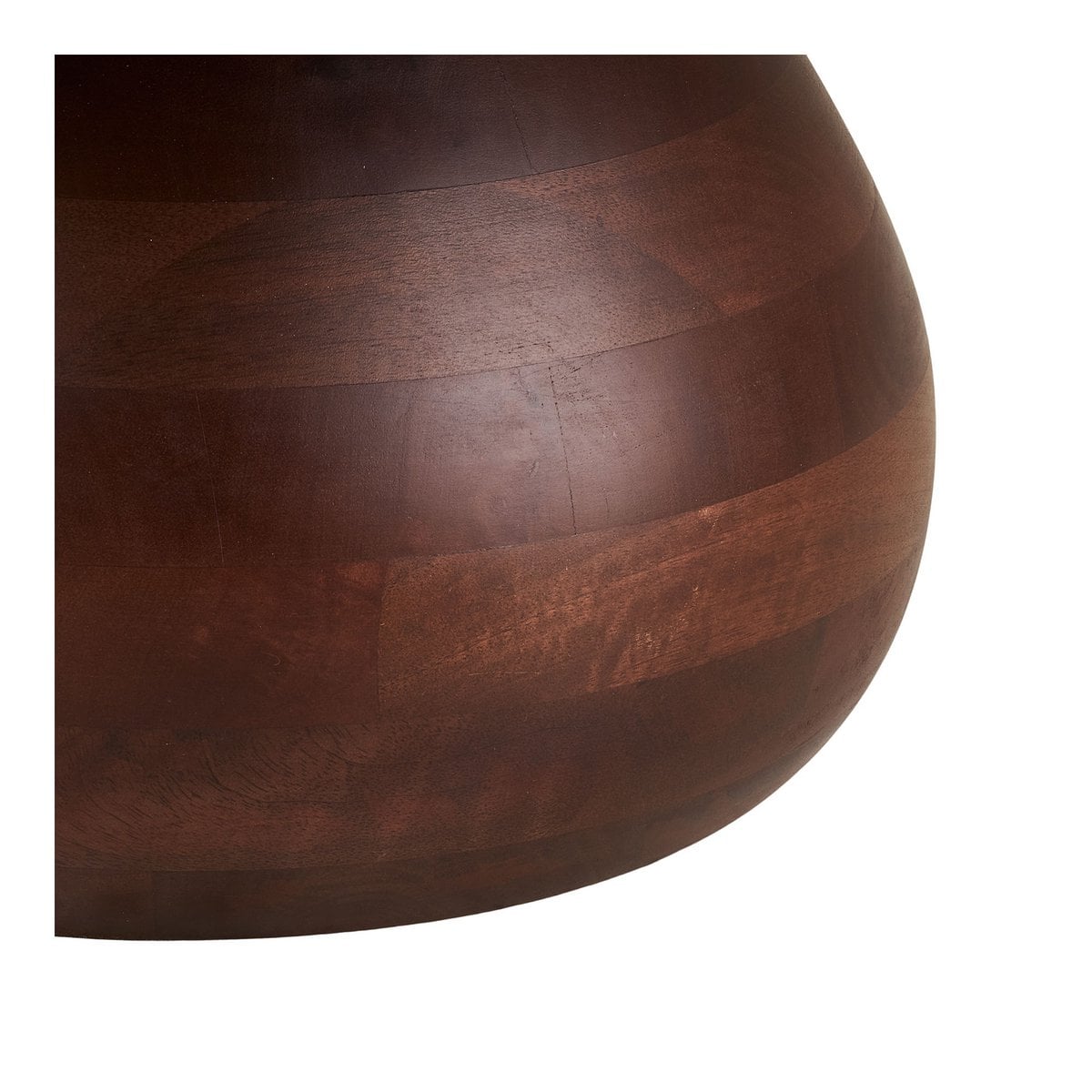 Mango Wood & Marble Coffee Table – Dark Brown/White, Ø70cm