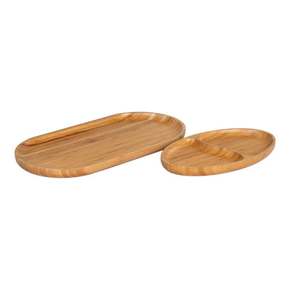 Chefalu Serving Tray - Serving Tray, bamboo, natural, set of 2